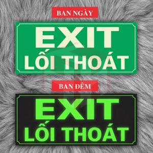 Biển EXIT lối thoát dạ quang