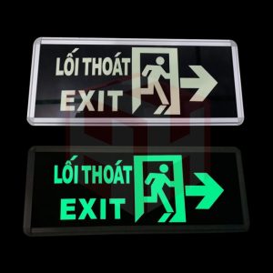 Đèn EXIT thoát hiểm dạ quang tự phát sáng
